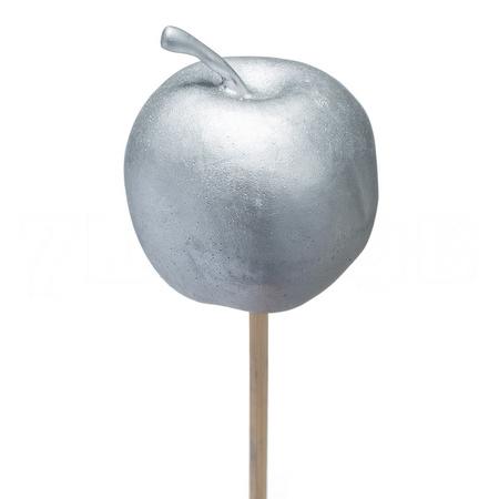 Декор яблоко на штекере, серебро