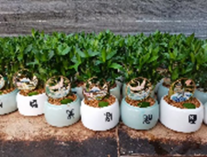 Бамбук лаки в керамике с декором