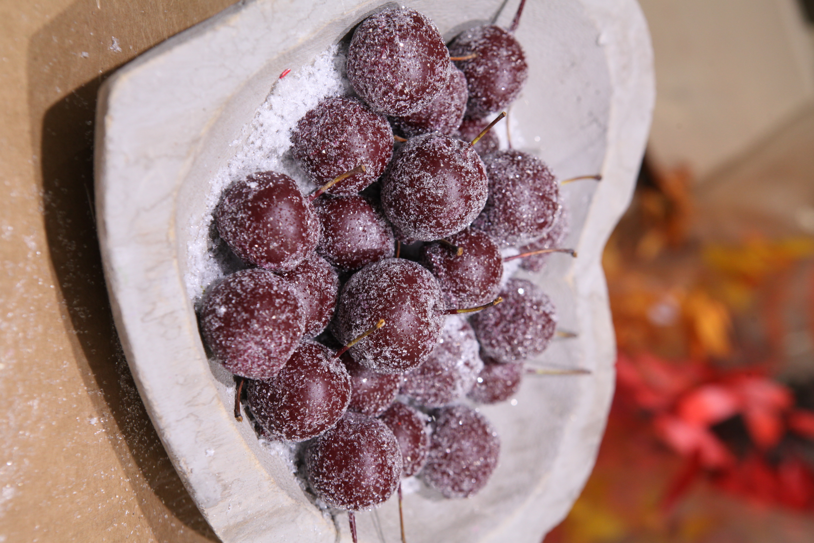 Декор яблоки в воске ред вайн