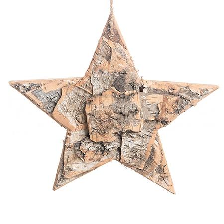 Декор звезда из коры 25 см