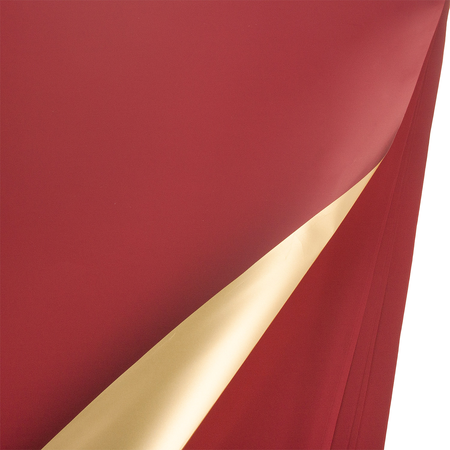 Набор двусторонней матовой пленки (цветная/золото), 58х58 см, 63 mic (20шт) золотой-красный