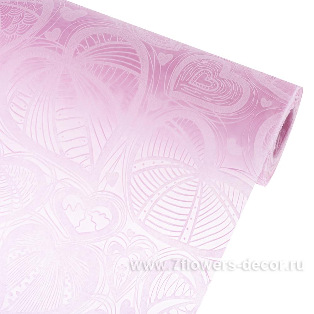 Фетр ламинированный "Hearts 3D", 50 смx10 ярд Цвет: Розовый