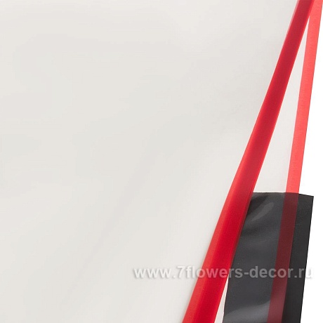 Набор прозрачной пленки  с цветной окантовкой, 58х58 см, 53 mic (20шт) Красный