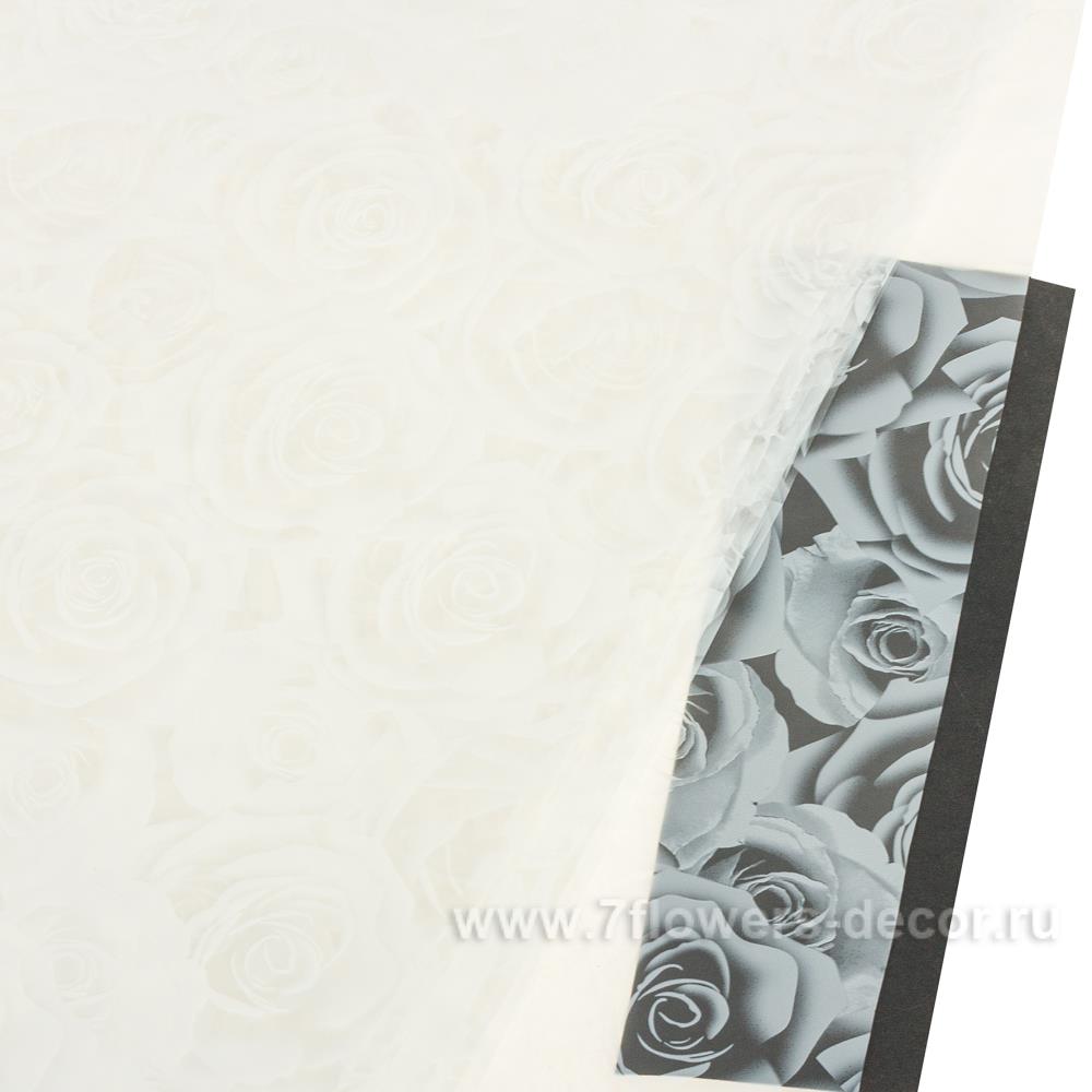 Набор матовой пленки "Roses", 58х58 см, (20 шт) Белый