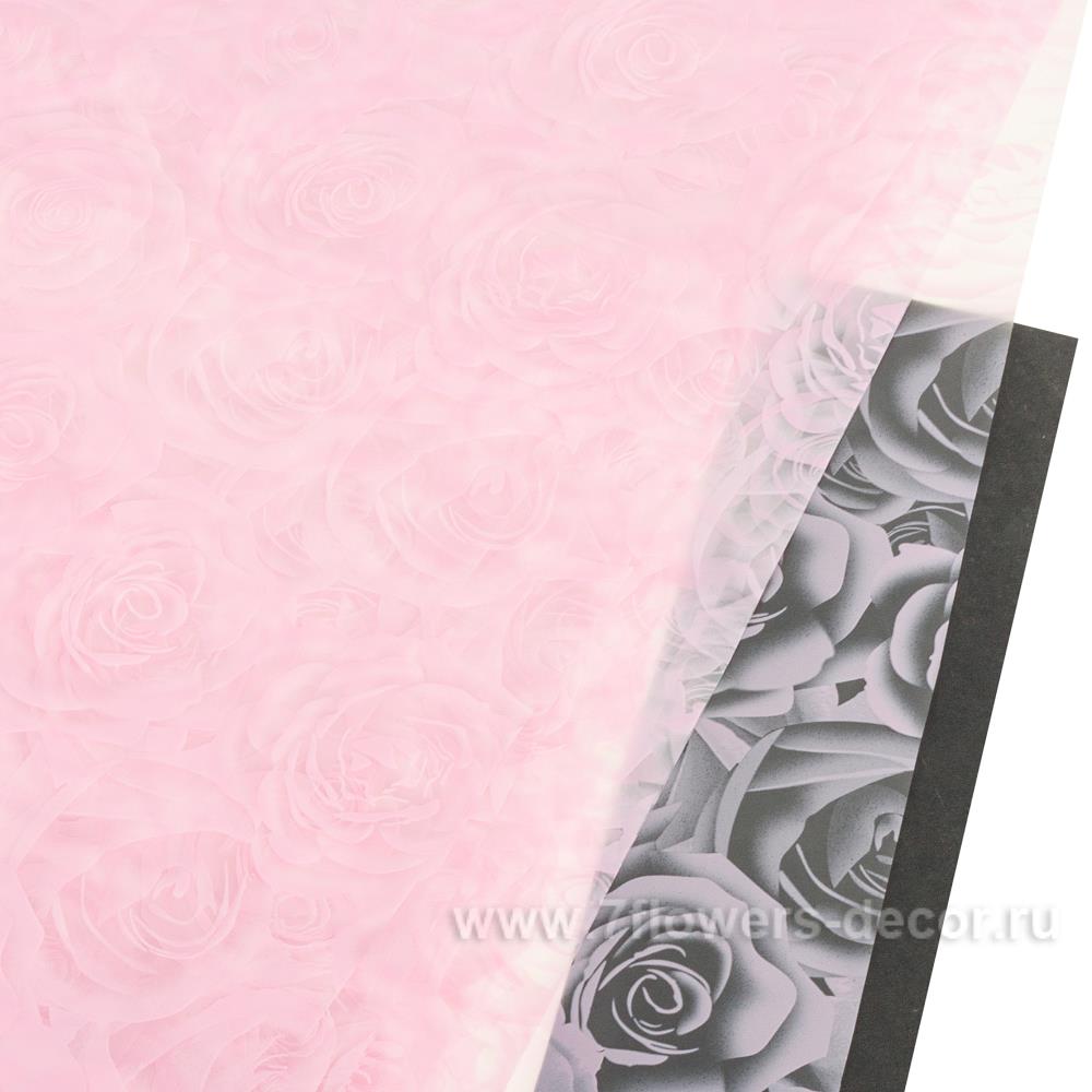 Набор матовой пленки "Roses", 58х58 см, (20 шт) Розовый