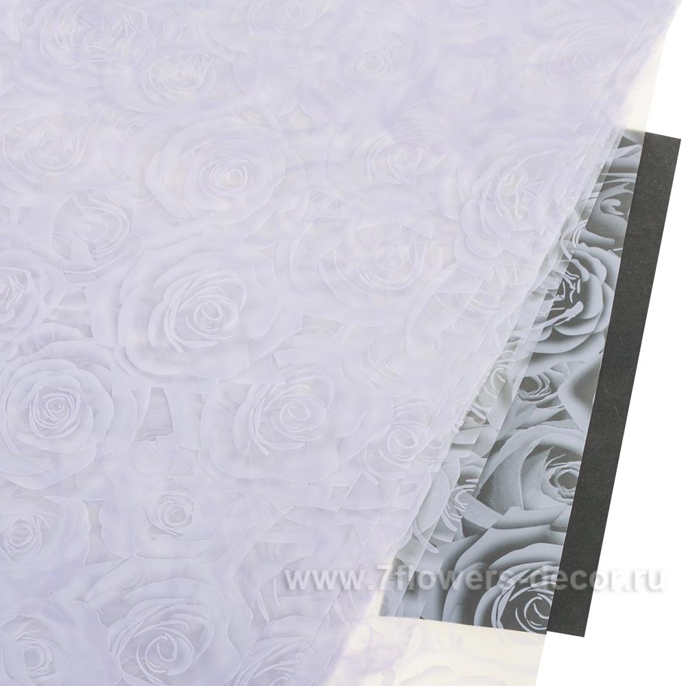 Набор матовой пленки "Roses", 58х58 см, (20 шт) Сиреневый