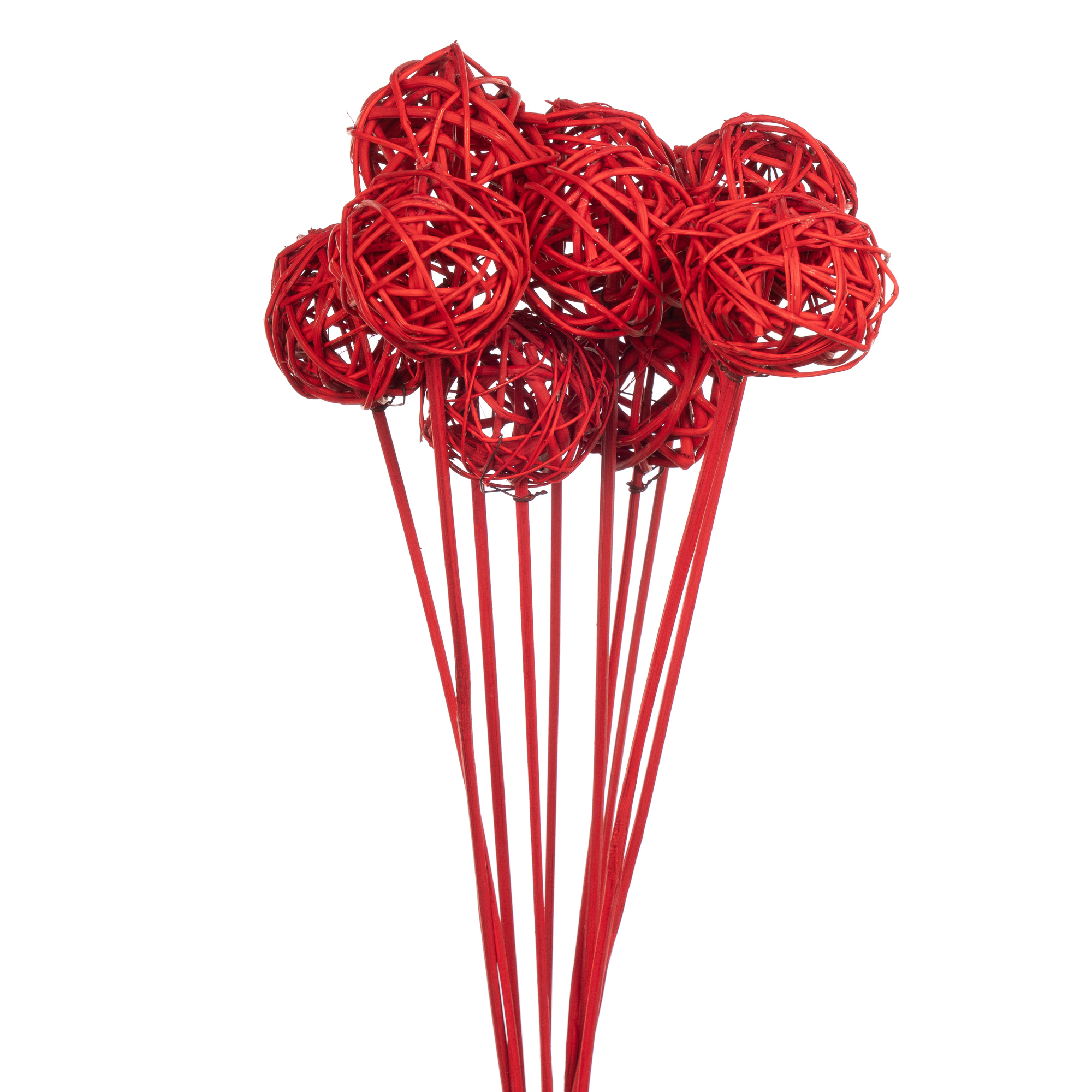 Декор шар на штекере красный в Москве