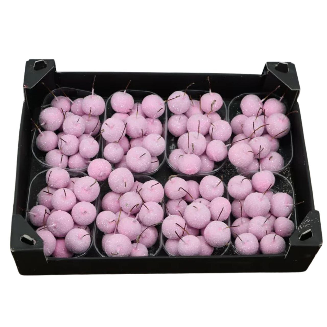 Декор малус в воске розовые с блестками в Москве